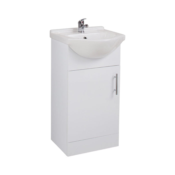 Kass 450mm Unit 1 Door & Basin. Tap not included. Bathroom Furniture Vendor 116 