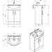 Kass 550mm Unit & Basin Bathroom Furniture Vendor 116 