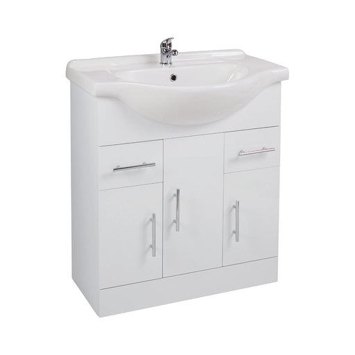 Kass 750mm Unit 3 Door & 2 Drawer With Basin Bathroom Furniture Vendor 116 