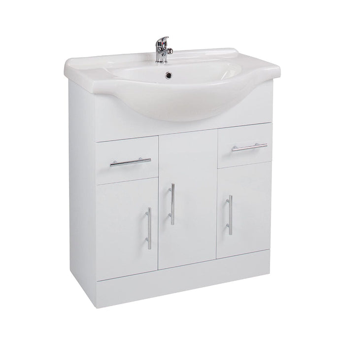 Kass 750mm Unit 3 Door & 2 Drawer With Basin Bathroom Furniture Vendor 116 