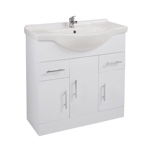 Kass 850mm Unit 3 Door & 2 Drawer With Basin Bathroom Furniture Vendor 116 