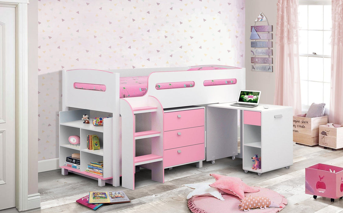 Kimbo Pink Cabin Bed Bunk Beds Julian Bowen V2 