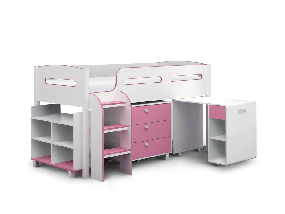 Kimbo Pink Cabin Bed Bunk Beds Julian Bowen V2 