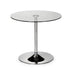 Kudos Chrome & Glass Pedestal Table Dining Tables Julian Bowen V2 