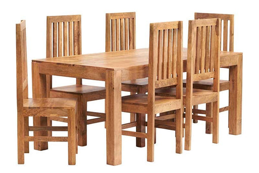 Toko Light Mango 6 Ft Dining Set With Wooden Chairs Toko IHv2 