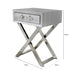 Silver Faux Snakeskin End Table Side Table CIMC 