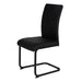 Liana Chair Black PU Black Legs Dining Chair Gannon 