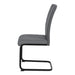 Liana Chair Grey PU Black Legs Dining Chair Gannon 