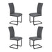 Liana Chair Grey PU Black Legs Dining Chair Gannon 