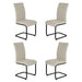 Liana Chair Taupe PU Black Legs Dining Chair Gannon 