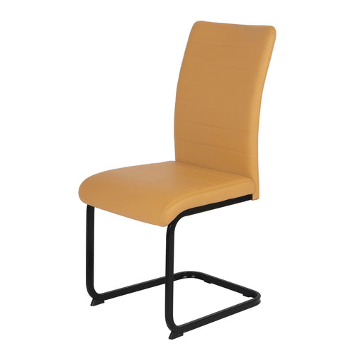 Liana Chair Yellow PU Black Legs Dining Chair Gannon 