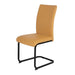 Liana Chair Yellow PU Black Legs Dining Chair Gannon 