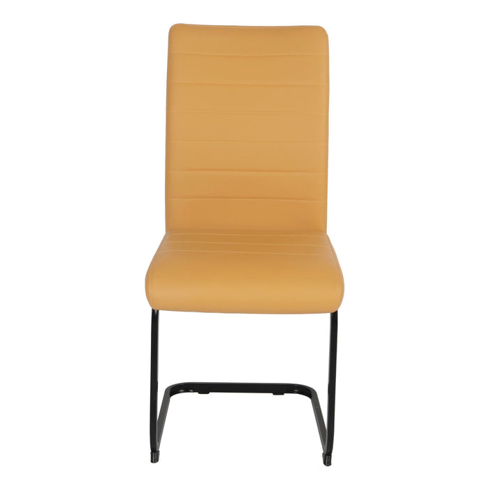 Liana Chair Yellow PU Black Legs Dining Chair Gannon 