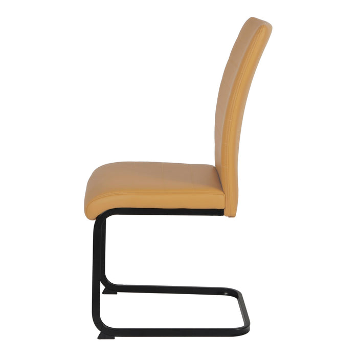 Liana Chair Yellow PU Black Legs Dining Chair Gannon 