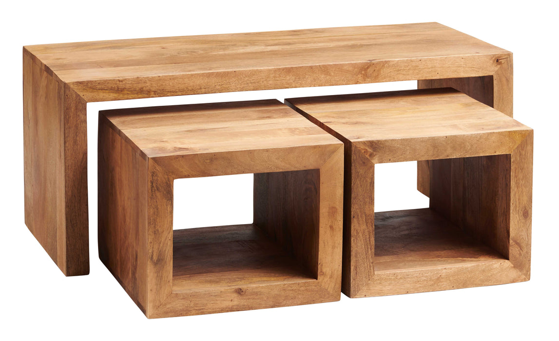 Toko Light Mango Cubed John Long Coffee Table Set Toko IHv2 