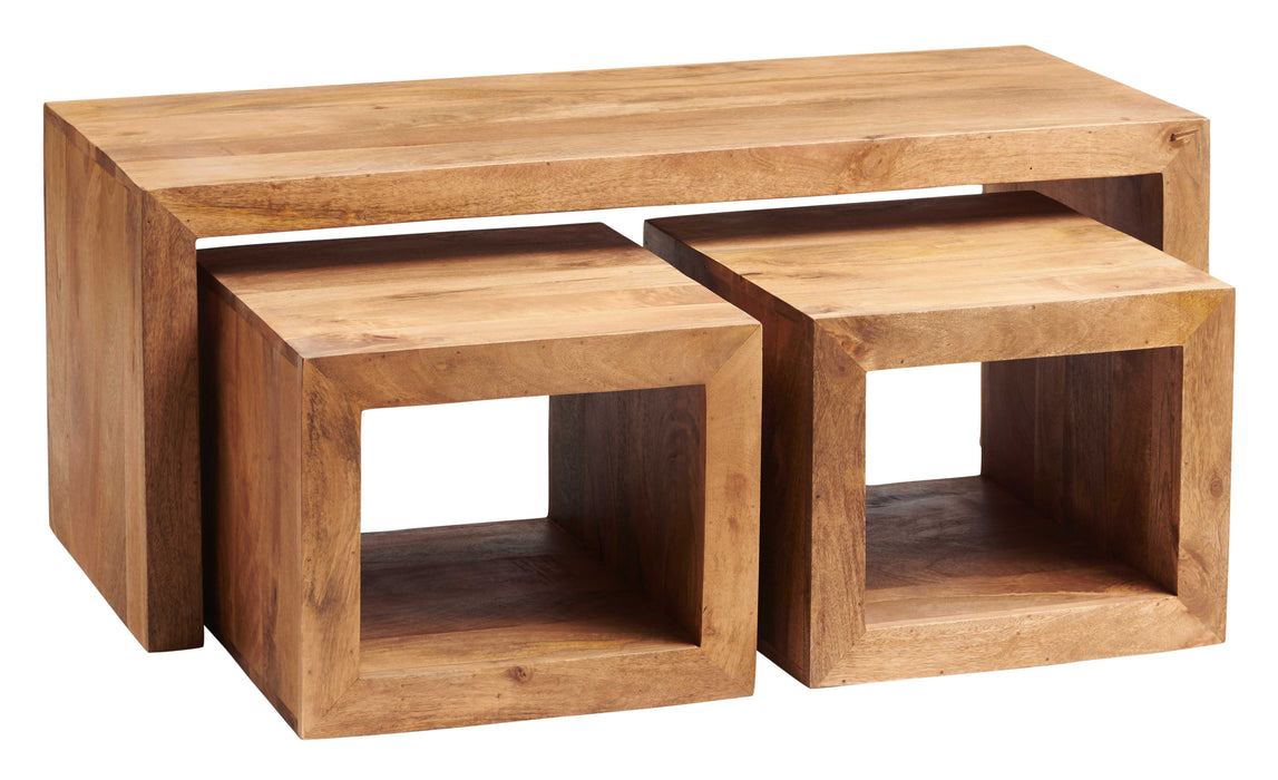 Toko Light Mango Cubed John Long Coffee Table Set Toko IHv2 