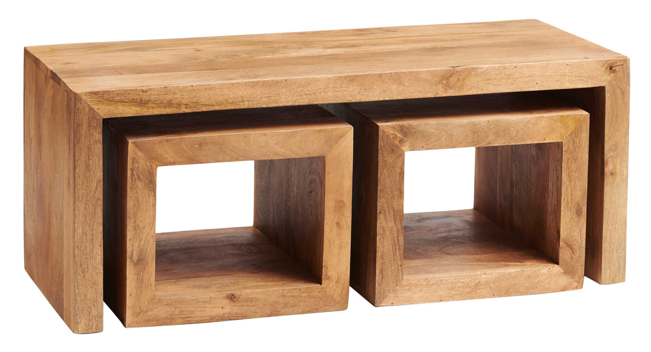 Toko Light Mango Cubed John Long Coffee Table Set Toko IHv2 