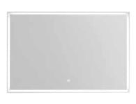 Lotus 120cm Rectangle Framed LED Mirror Matt White Supplier 141 