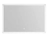 Lotus 120cm Rectangle Framed LED Mirror Matt White Supplier 141 