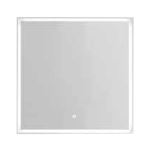 Lotus 80cm Rectangle Framed LED Mirror Matt White Supplier 141 