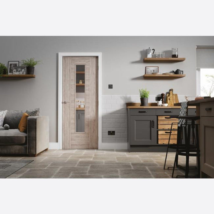 Light Grey Laminated Ottawa Glazed Internal Doors Home Centre Direct 