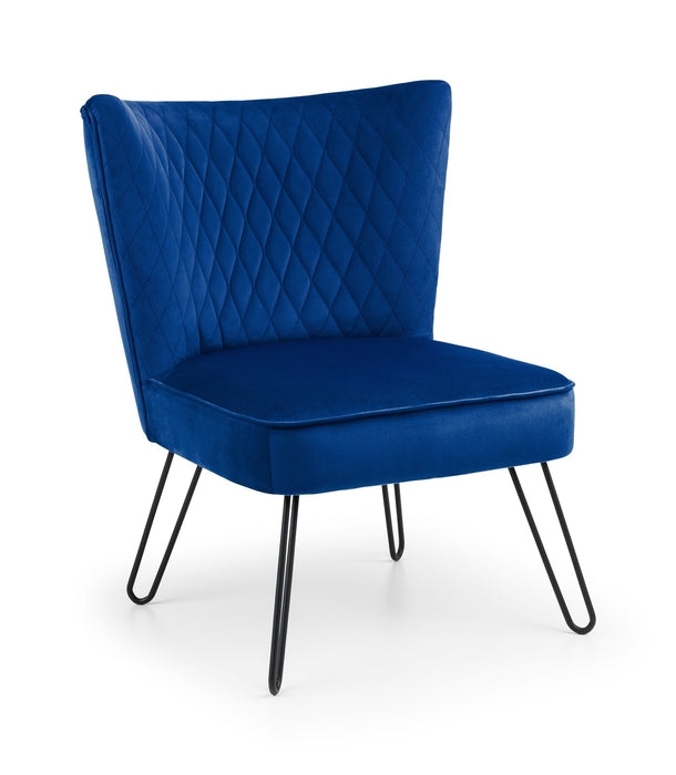 Lisbon Chair - Blue Dining Chairs Julian Bowen V2 