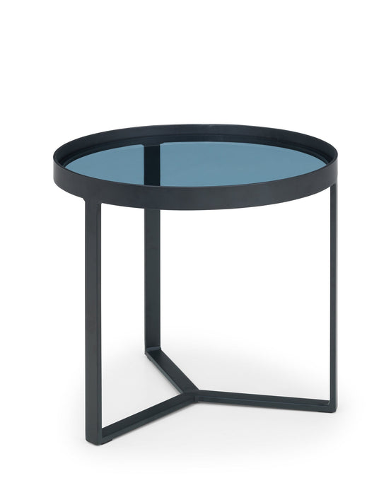 Loft Lamp Table - Smoked Glass Side Table Julian Bowen V2 