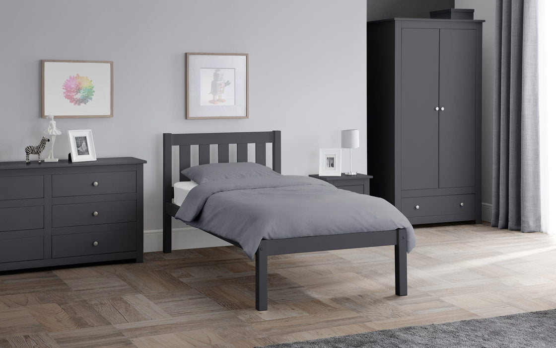 Luna Bed 90Cm Anthracite Bunk Beds Julian Bowen V2 