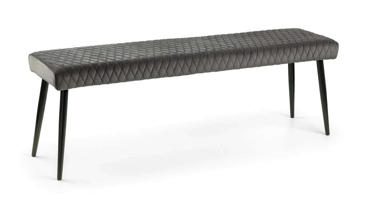 Luxe Low Bench - Grey Dining Bench Julian Bowen V2 