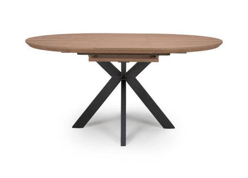 Manhattan Ext Round Table 1200-1600mm Light Walnut Extending Dining Table FP 