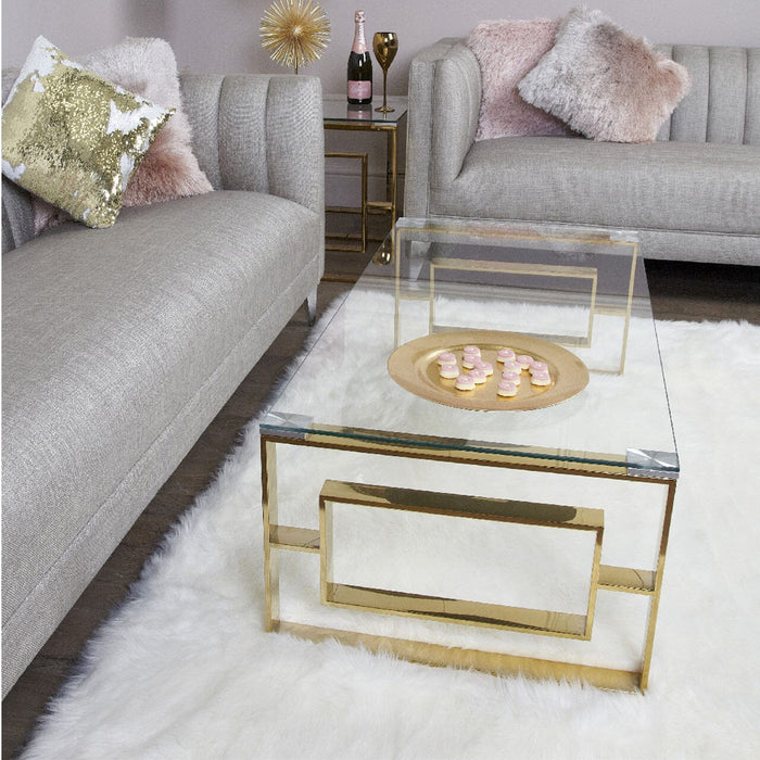 Value Apex Gold Metal Coffee Table Coffee Table CIMC 