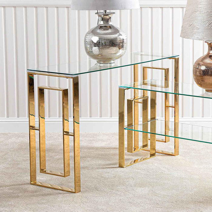 Value Apex Gold Metal Console Table Console Table CIMC 