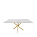 Value Nova Rectangular Gold And Glass Dining Table Dining Tables CIMC 