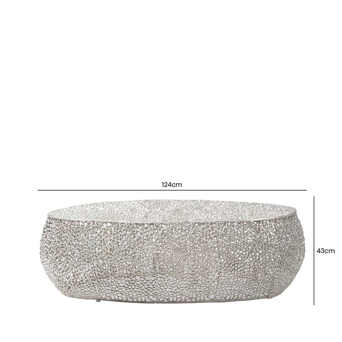 Esme Nickel Oval Coffee Table Coffee Table CIMC 