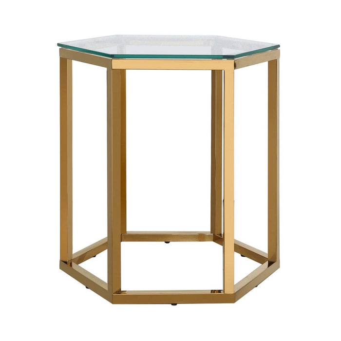 Value Hexagon Gold Metal End Table Side Table CIMC 