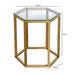 Value Hexagon Gold Metal End Table Side Table CIMC 