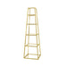 Logan 200cm Gold and Clear Glass 5 Tiered Ladder Display Unit Shelving Unit CIMC 