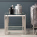 Cohen Steel Tubes and Clear Glass End Table Side Table CIMC 