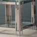 Cohen Steel Tubes and Clear Glass End Table Side Table CIMC 