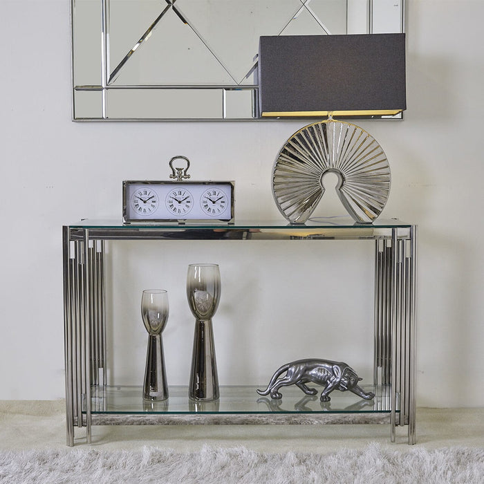 Cohen Steel Tubes and Glass Console Table Console Table CIMC 