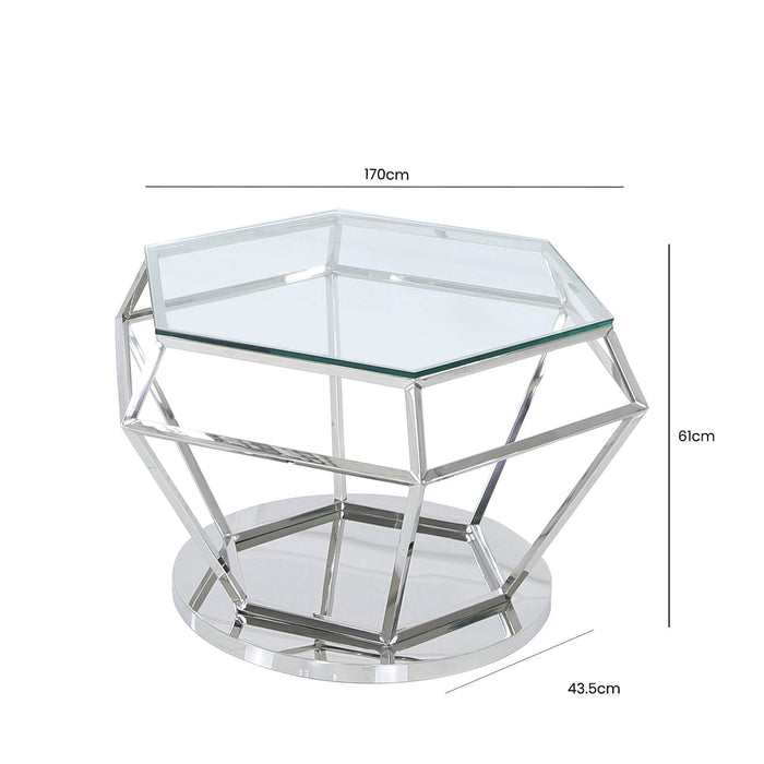 Value Hexagon Stainless Steel Coffee Table Coffee Table CIMC 