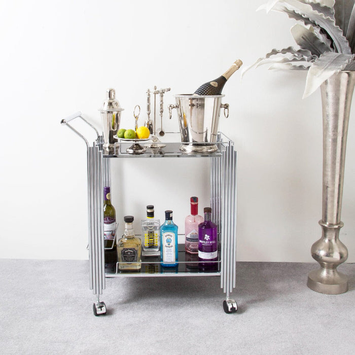 Value Cohen Black Drinks Trolley Shelving Unit CIMC 