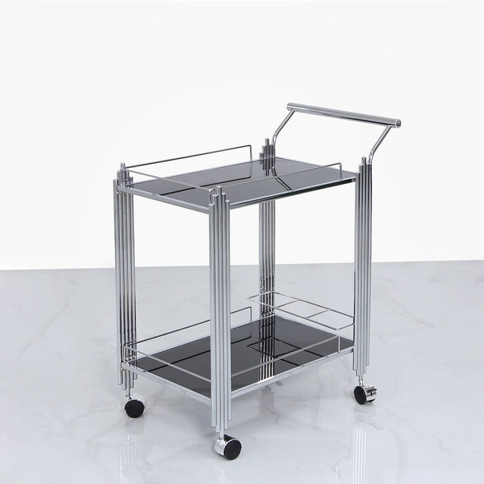 Value Cohen Black Drinks Trolley Shelving Unit CIMC 