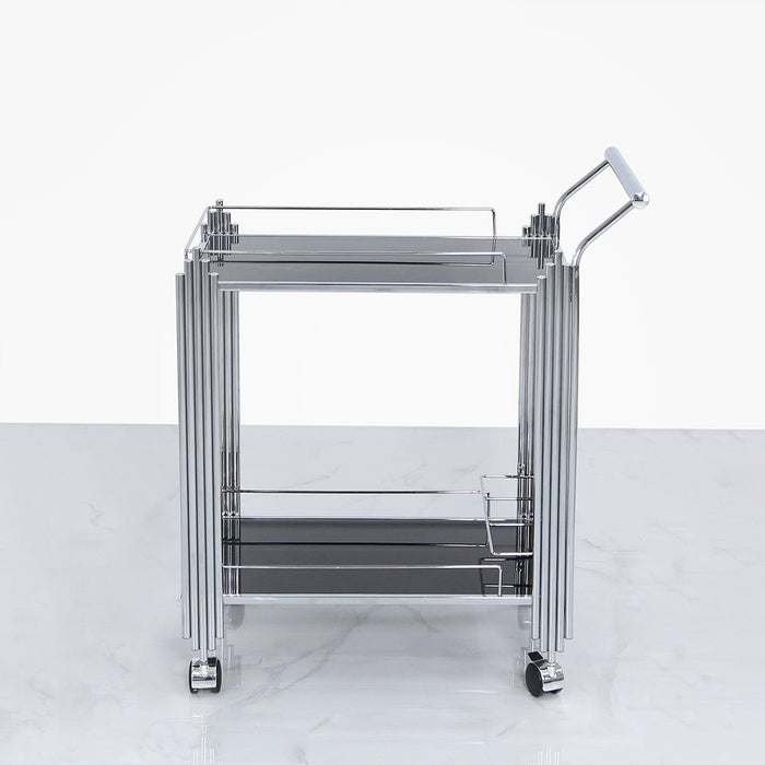 Value Cohen Black Drinks Trolley Shelving Unit CIMC 