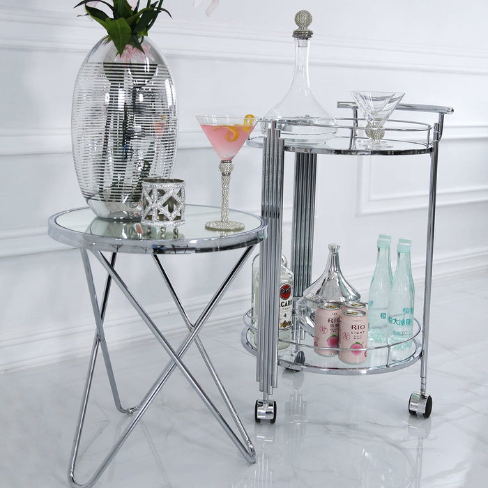 Value Cohen Clear Drinks Trolley Shelving Unit CIMC 