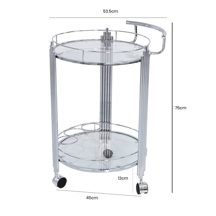 Value Cohen Clear Drinks Trolley Shelving Unit CIMC 