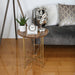 Value Mira Natural Wood and Gold End Table Side Table CIMC 