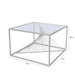 Value Luna Silver Metal & Glass Coffee Table Coffee Table CIMC 