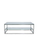 Value Harry Steel And Clear Glass Tiered Coffee Table Coffee Table CIMC 