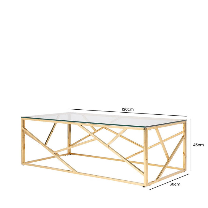 Value Azaria Gold Metal Coffee Table Coffee Table CIMC 